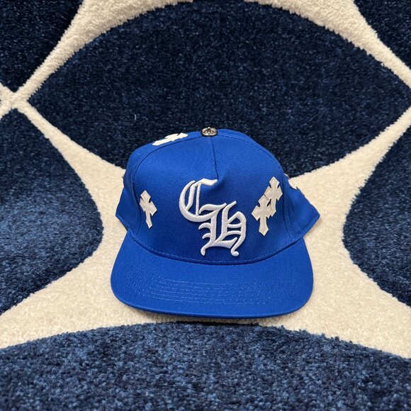Chrome Hearts Blue Cross Patch Snapback Hat - Picture 1 of 3
